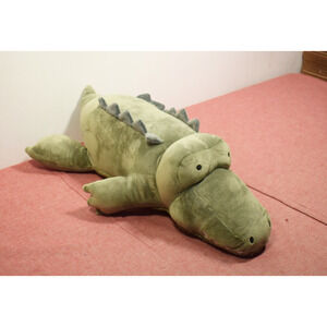 Pillowfort Alligator Weighted Plush Kids' Throw Pillow Green (Damaged)